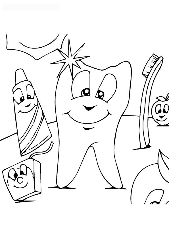 180++ Dental Health Teeth Coloring Pages Printable 152