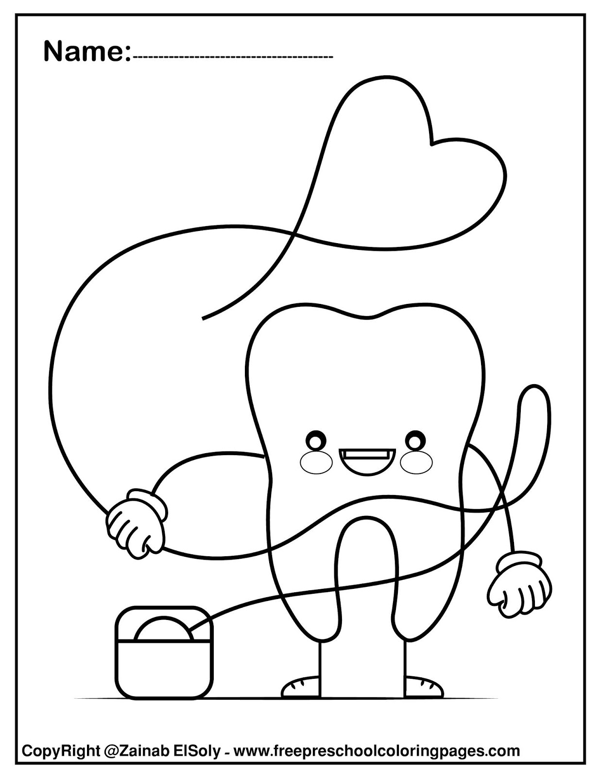 180++ Dental Health Teeth Coloring Pages Printable 17