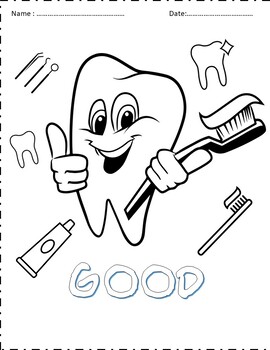 180++ Dental Health Teeth Coloring Pages Printable 2