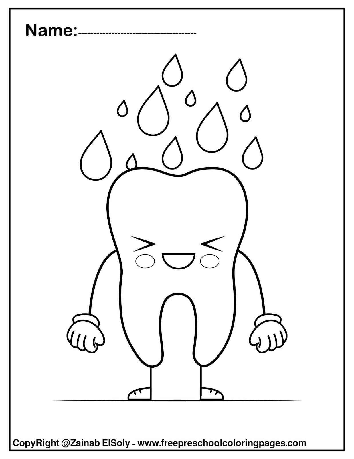 180++ Dental Health Teeth Coloring Pages Printable 23