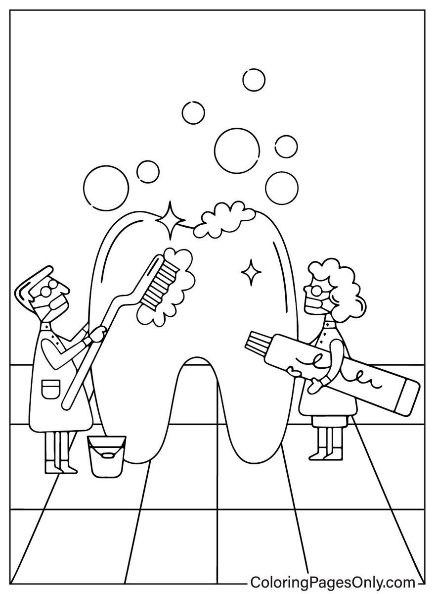 180++ Dental Health Teeth Coloring Pages Printable 28