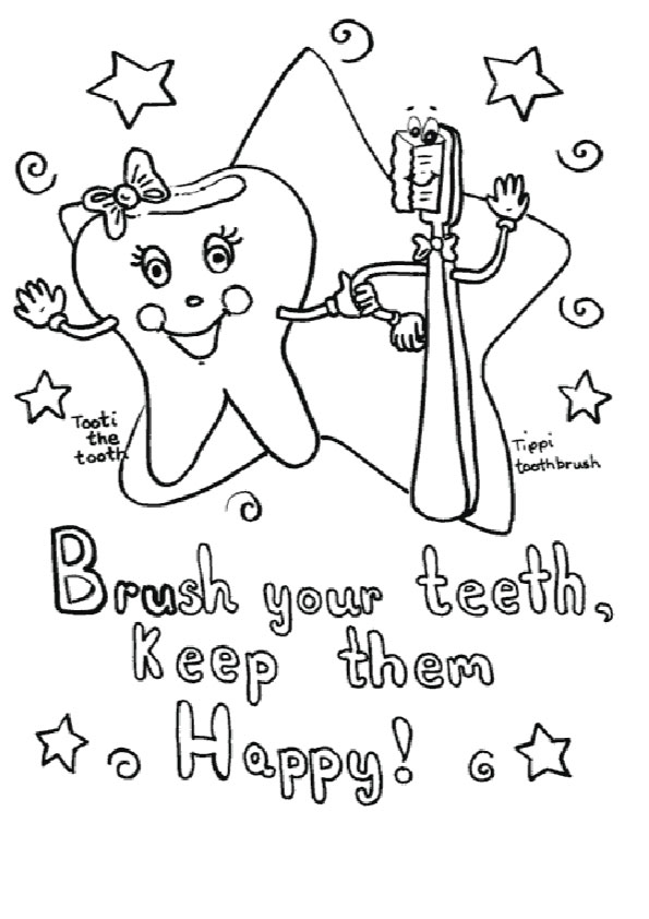 180++ Dental Health Teeth Coloring Pages Printable 42