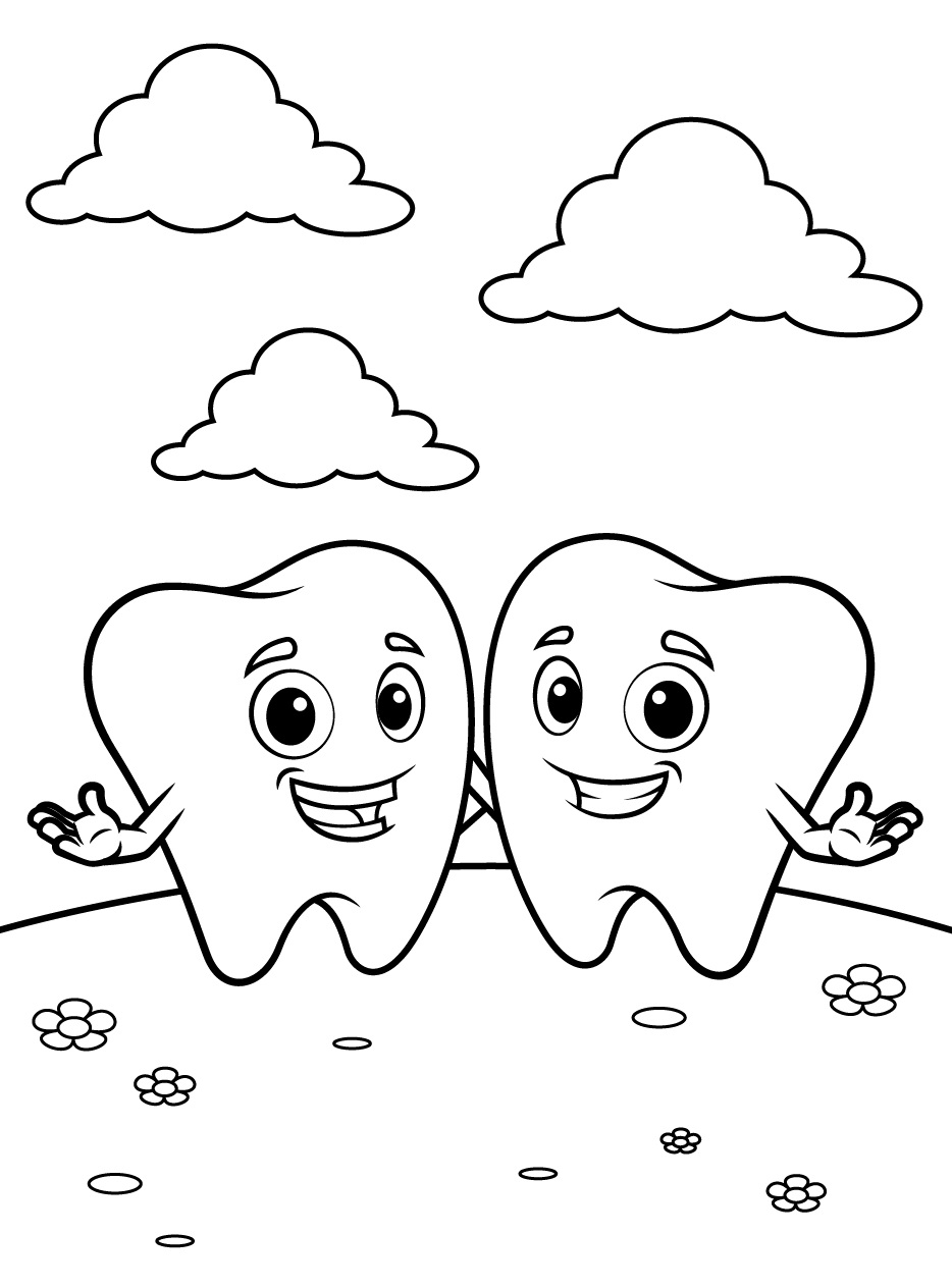 180++ Dental Health Teeth Coloring Pages Printable 57