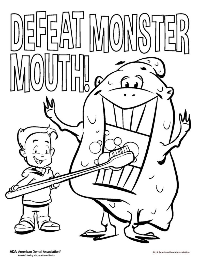 180++ Dental Health Teeth Coloring Pages Printable 61