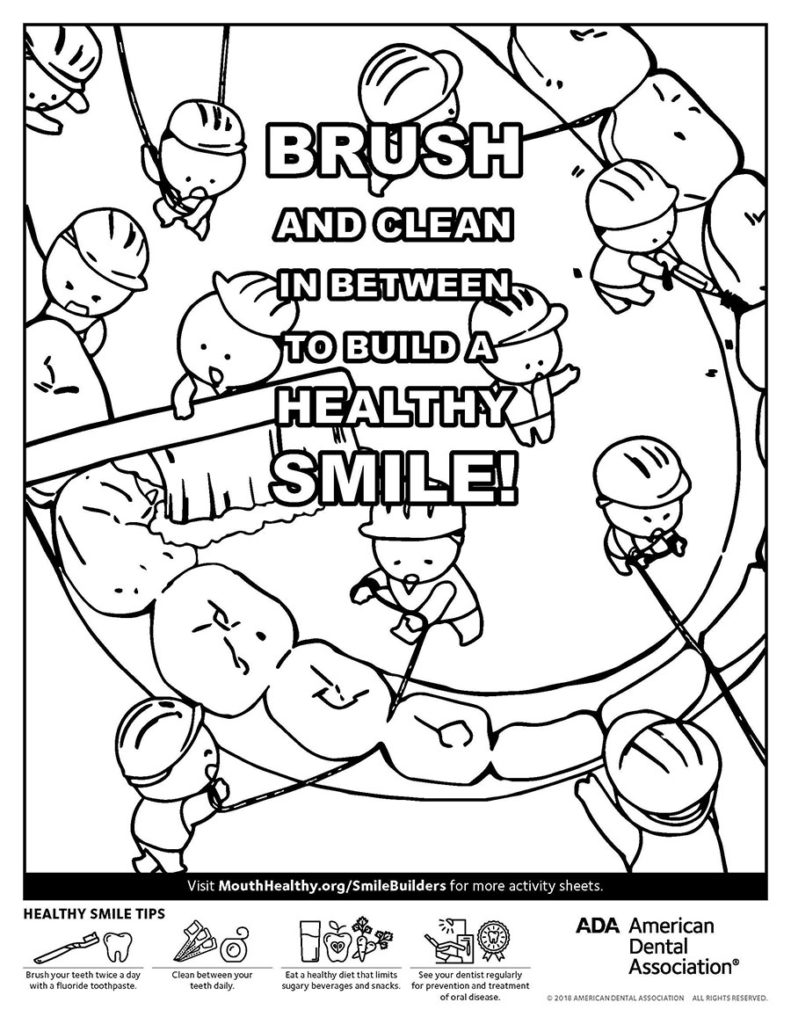 180++ Dental Health Teeth Coloring Pages Printable 66