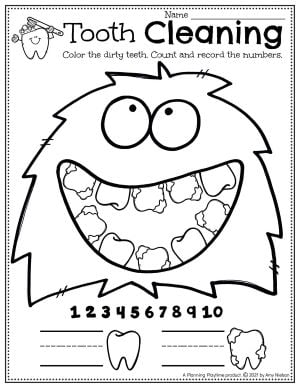 180++ Dental Health Teeth Coloring Pages Printable 68