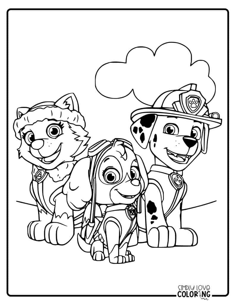 188+ Mighty Paw Patrol Coloring Pages Printable 100