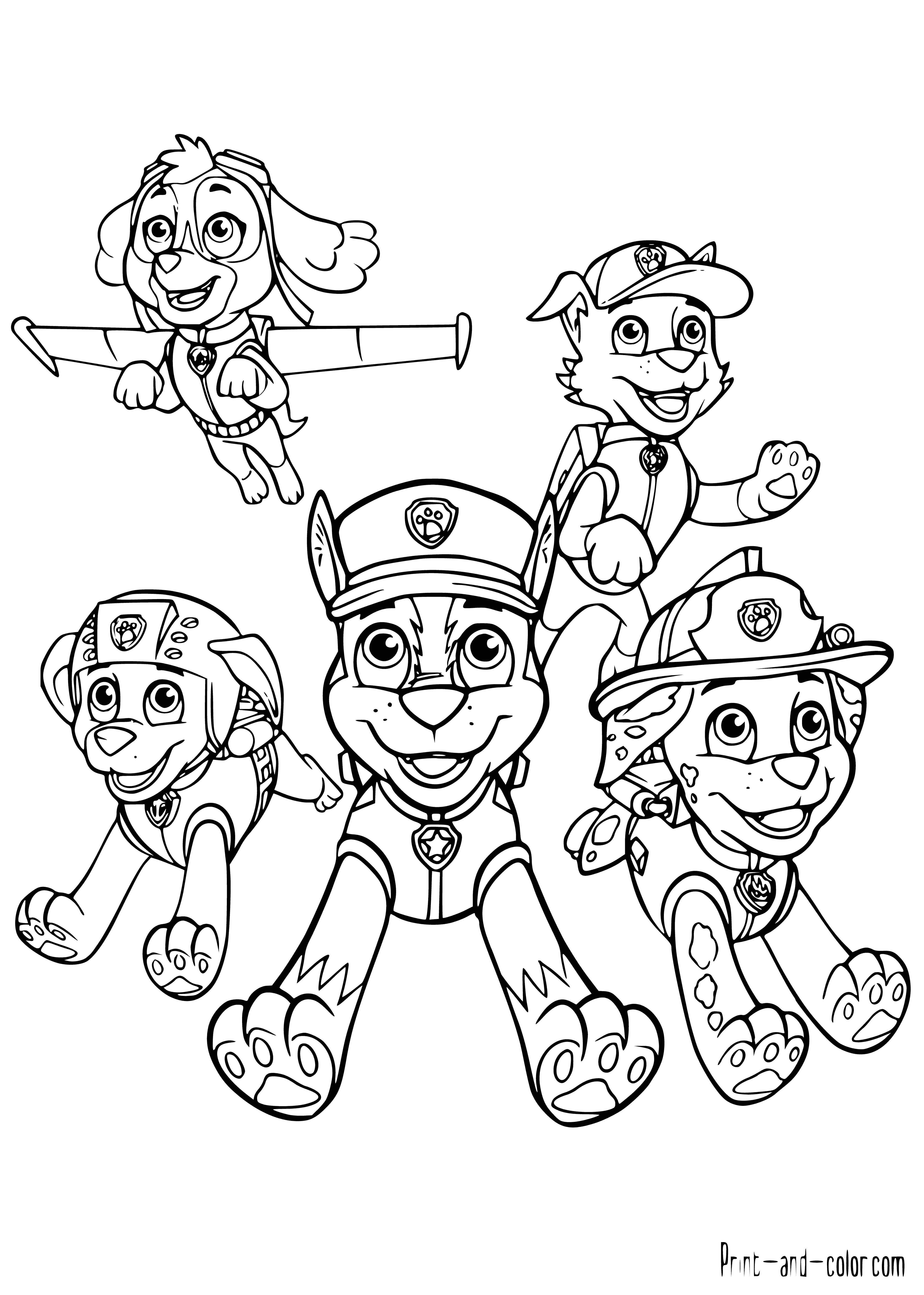 188+ Mighty Paw Patrol Coloring Pages Printable 103