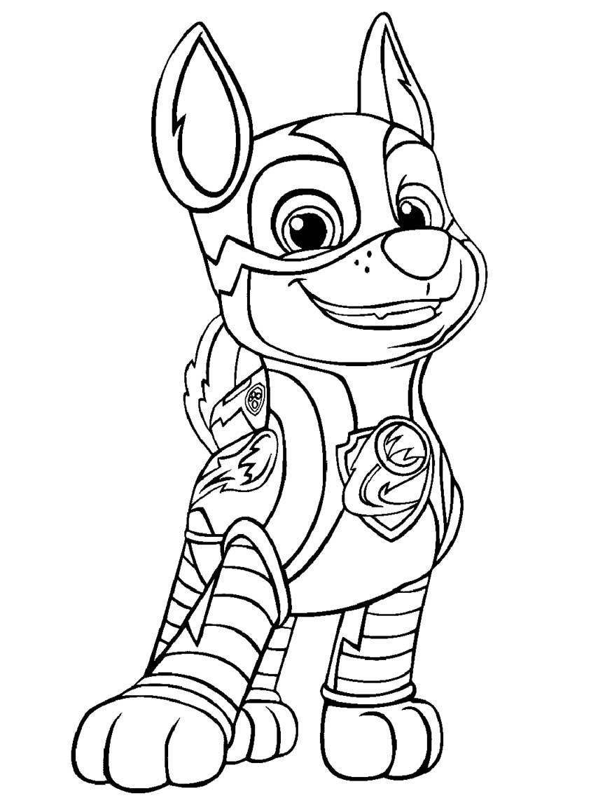 188+ Mighty Paw Patrol Coloring Pages Printable 118