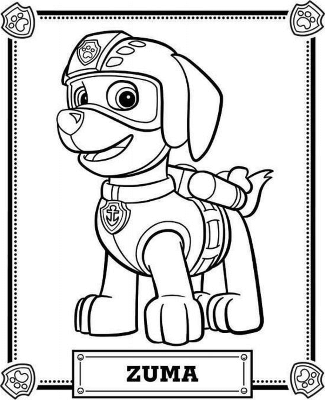 188+ Mighty Paw Patrol Coloring Pages Printable 124