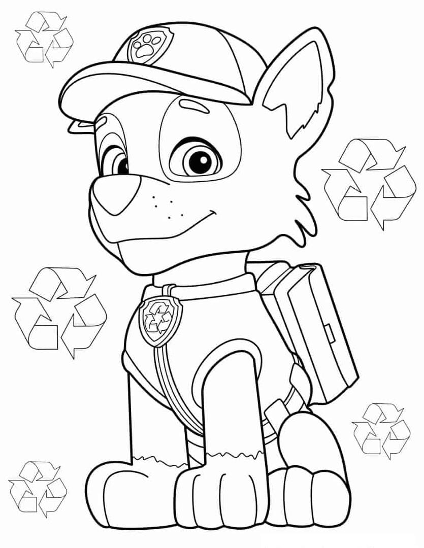 188+ Mighty Paw Patrol Coloring Pages Printable 129