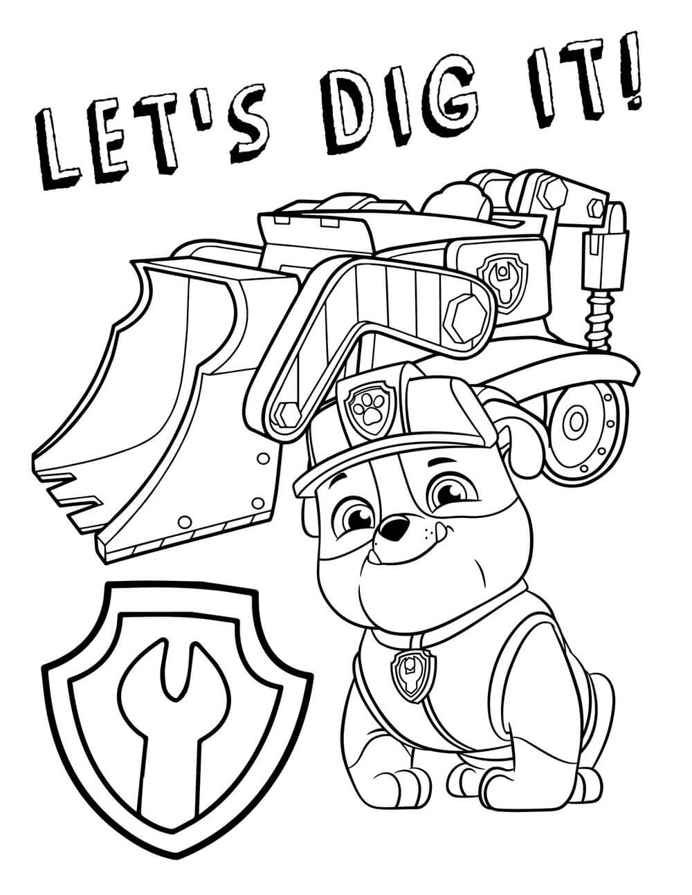 188+ Mighty Paw Patrol Coloring Pages Printable 146