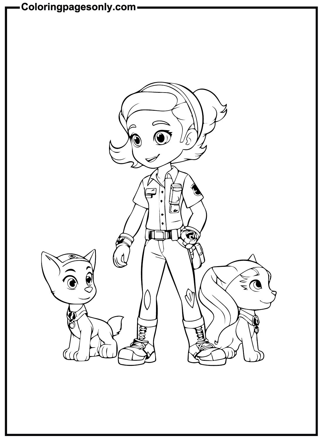 188+ Mighty Paw Patrol Coloring Pages Printable 147