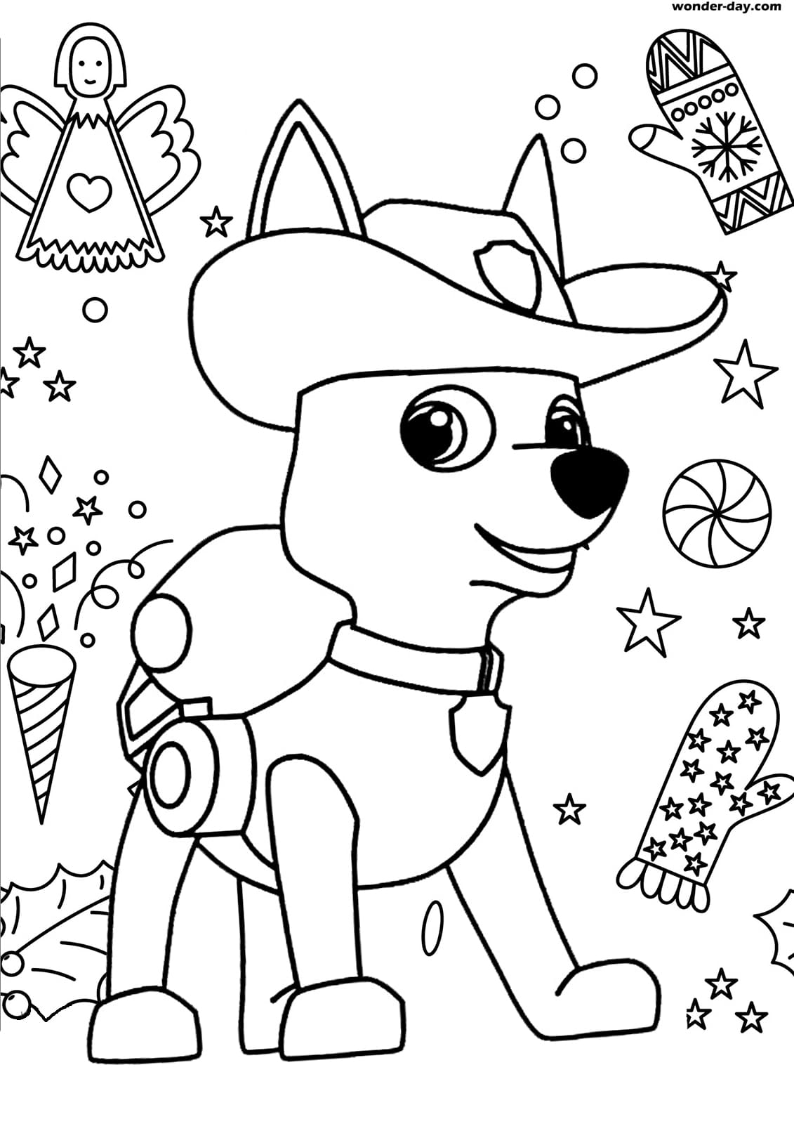 188+ Mighty Paw Patrol Coloring Pages Printable 154