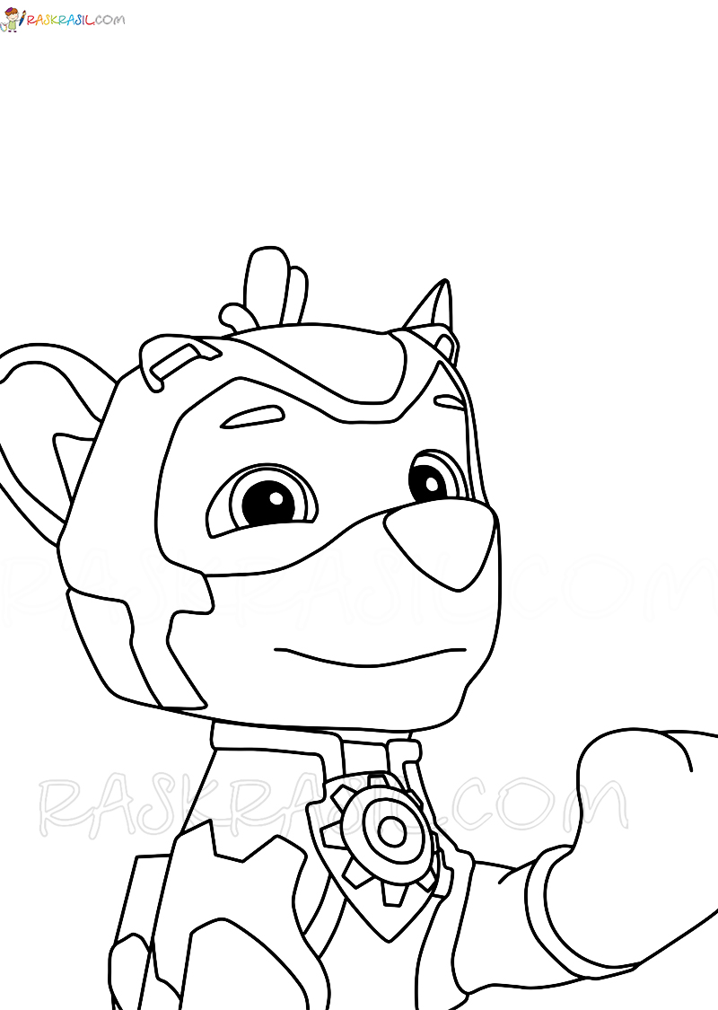 188+ Mighty Paw Patrol Coloring Pages Printable 172