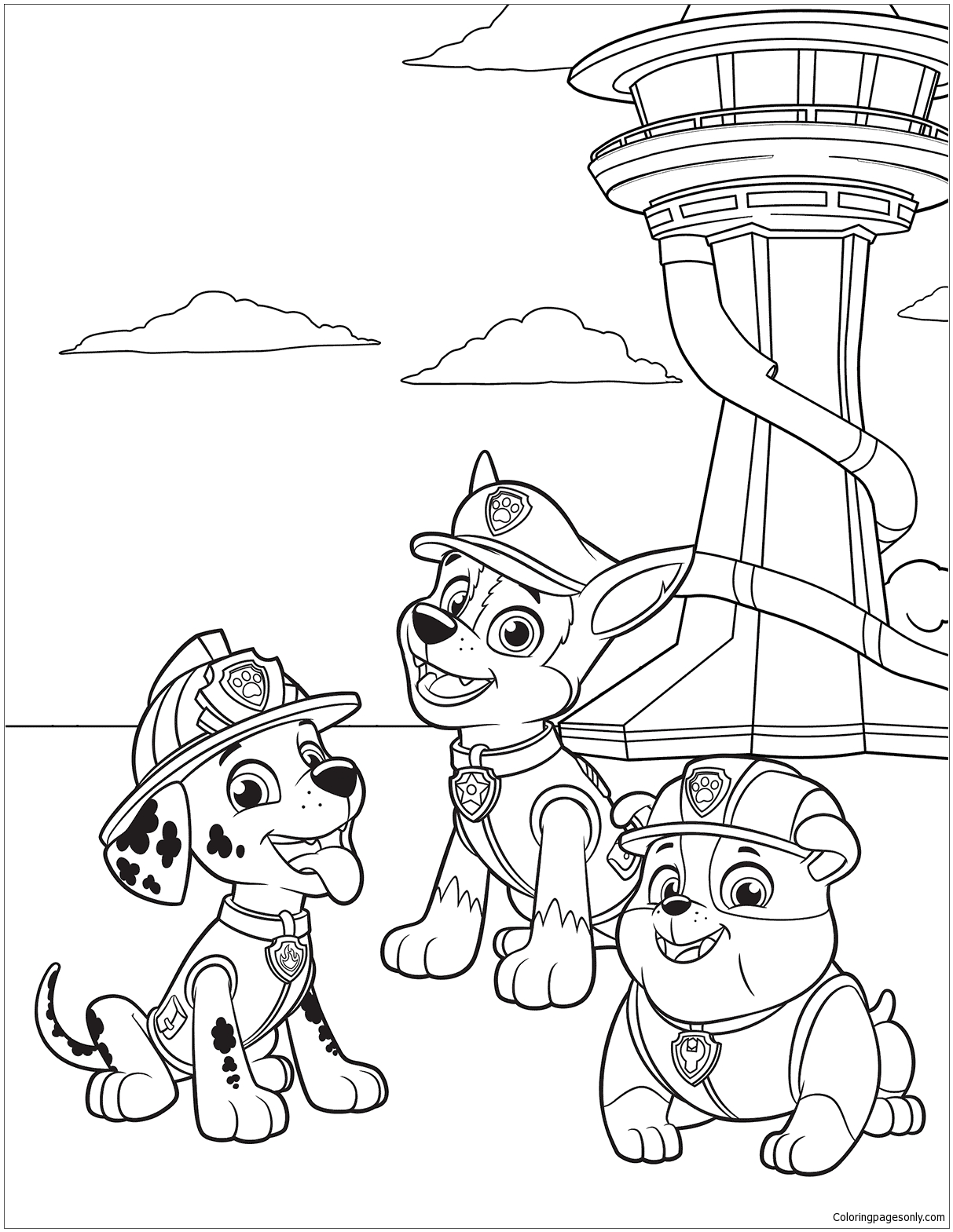 188+ Mighty Paw Patrol Coloring Pages Printable 173