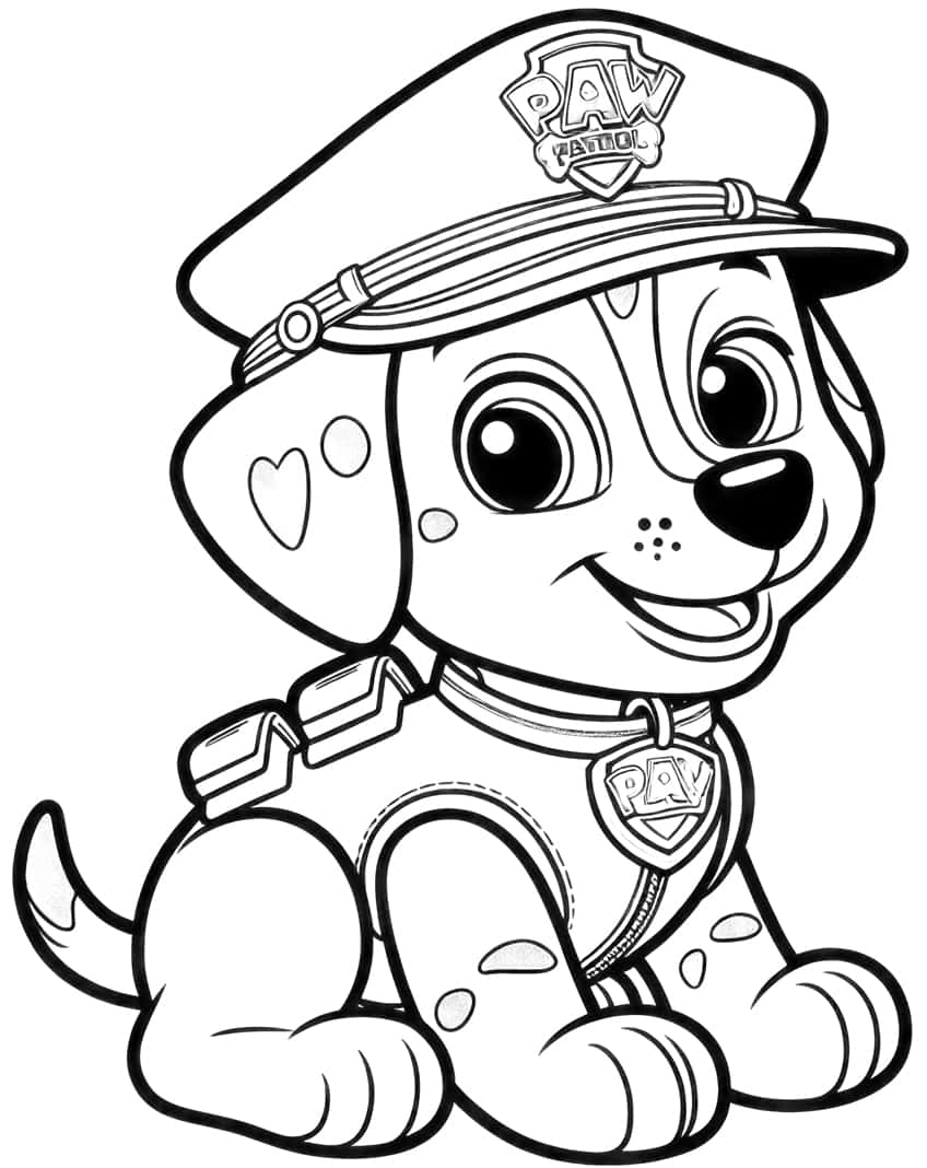 188+ Mighty Paw Patrol Coloring Pages Printable 175