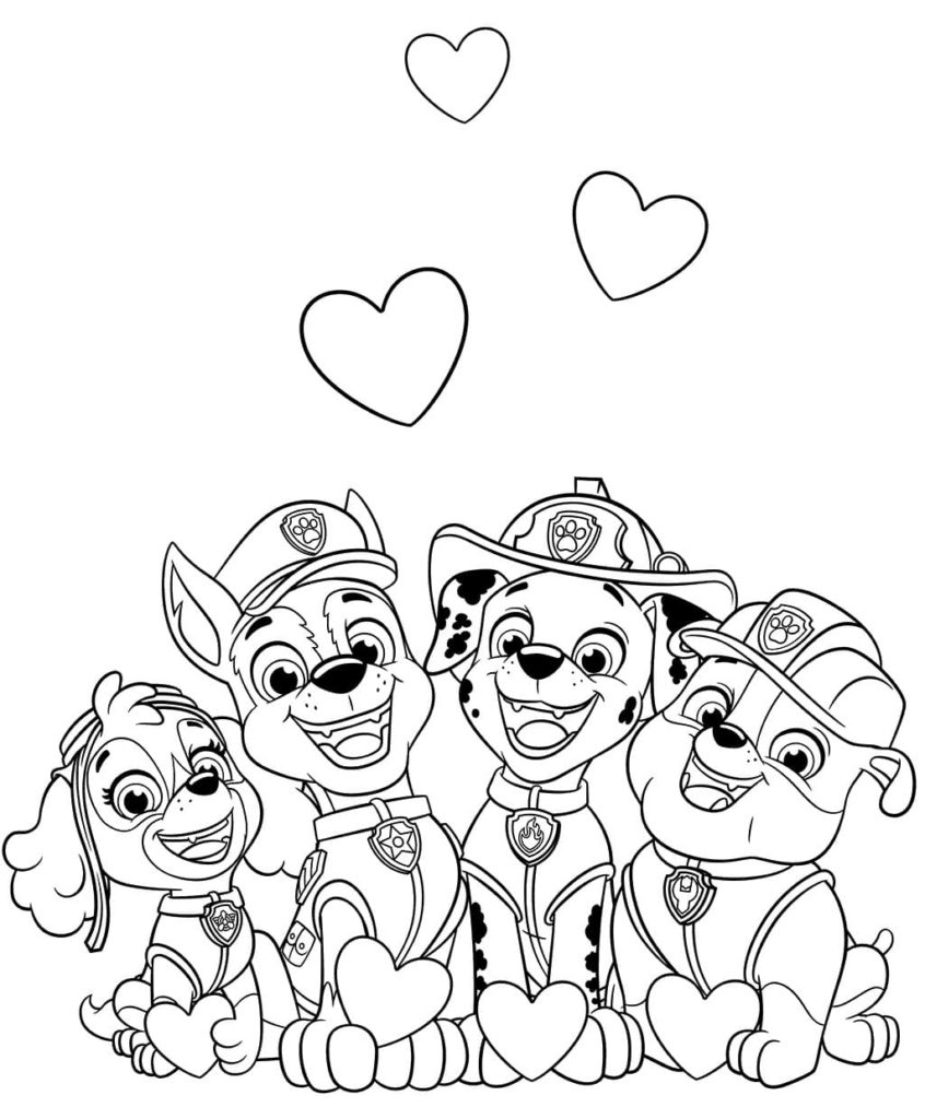 188+ Mighty Paw Patrol Coloring Pages Printable 178