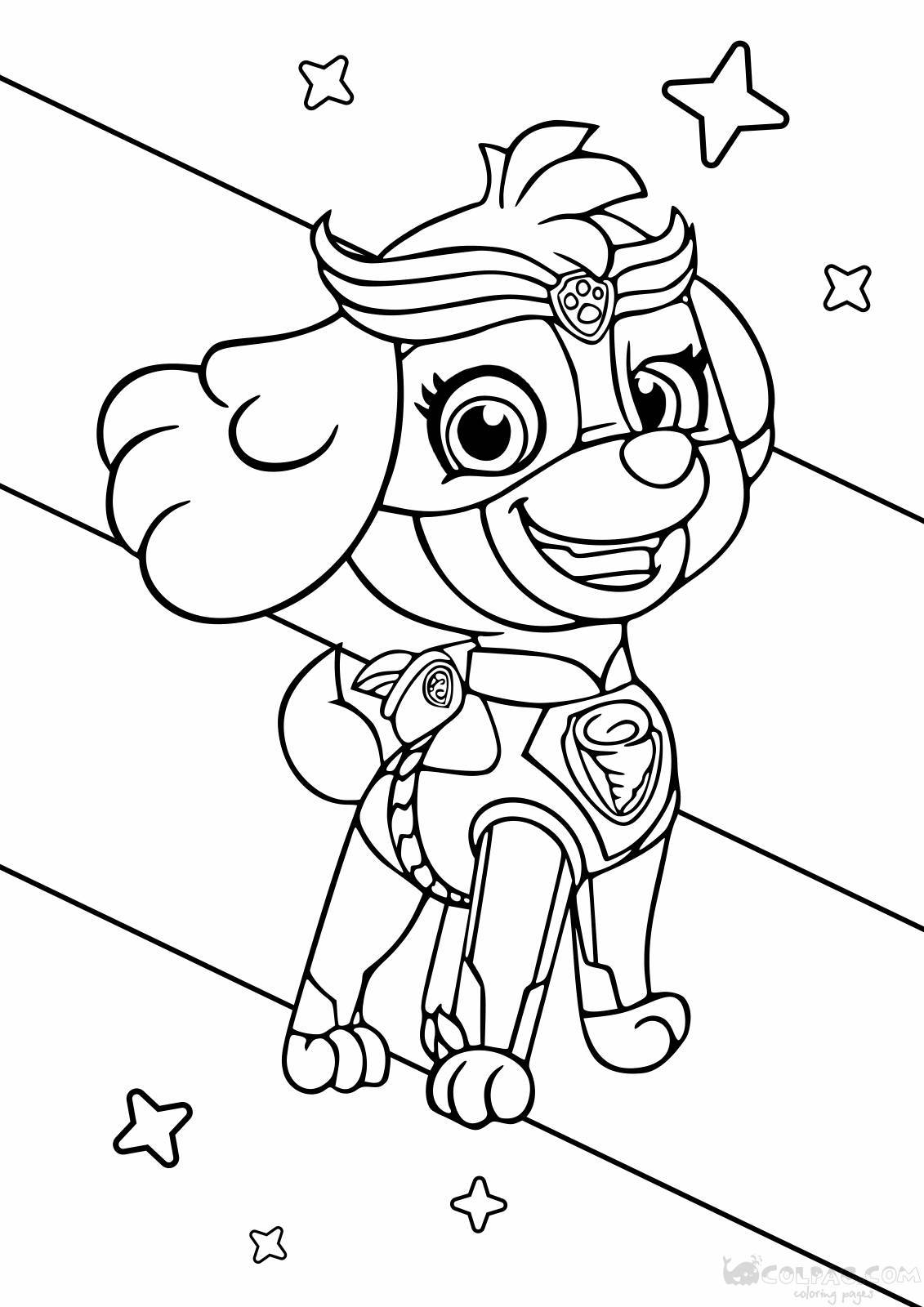 188+ Mighty Paw Patrol Coloring Pages Printable 180