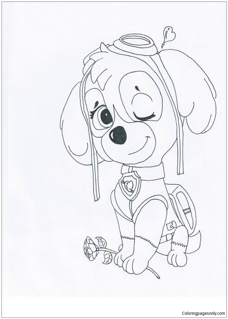 188+ Mighty Paw Patrol Coloring Pages Printable 184