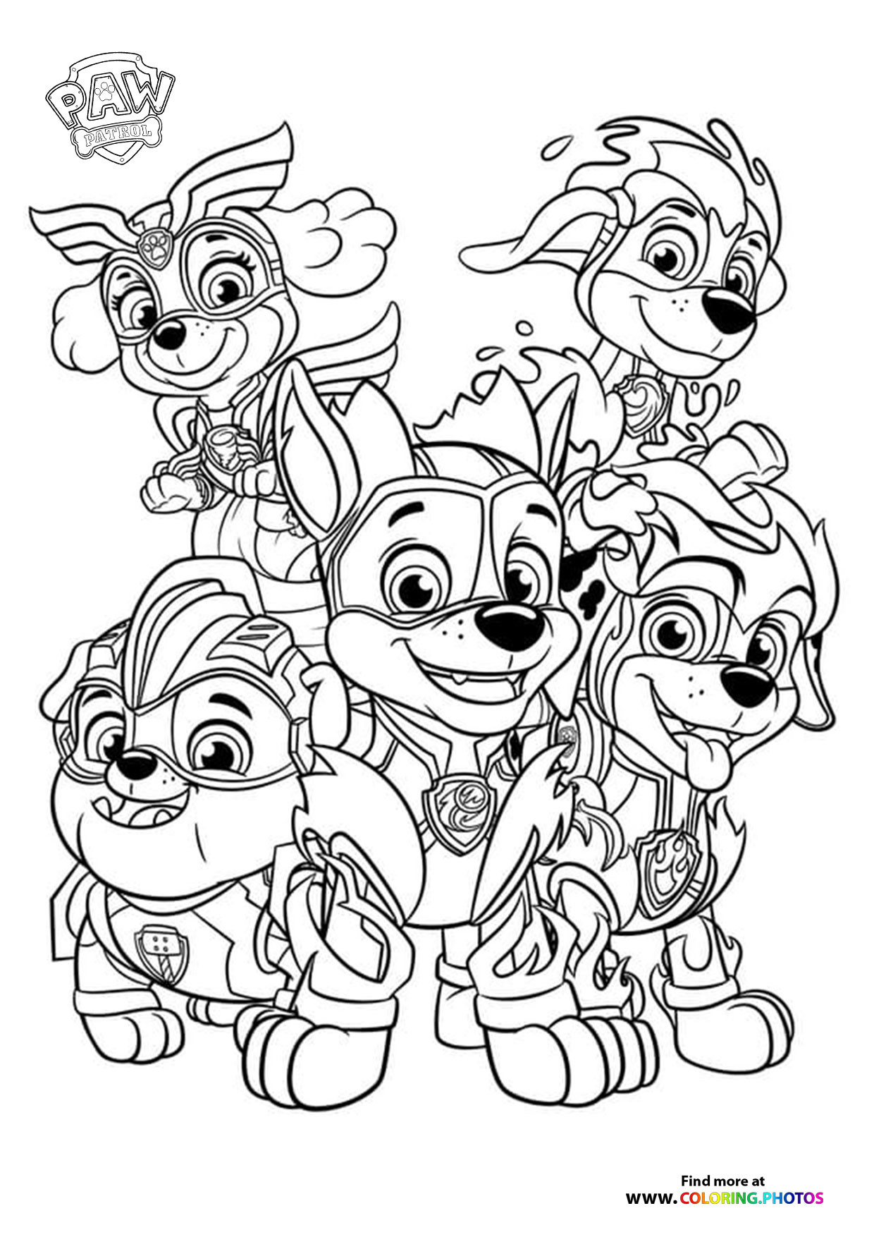 188+ Mighty Paw Patrol Coloring Pages Printable 19