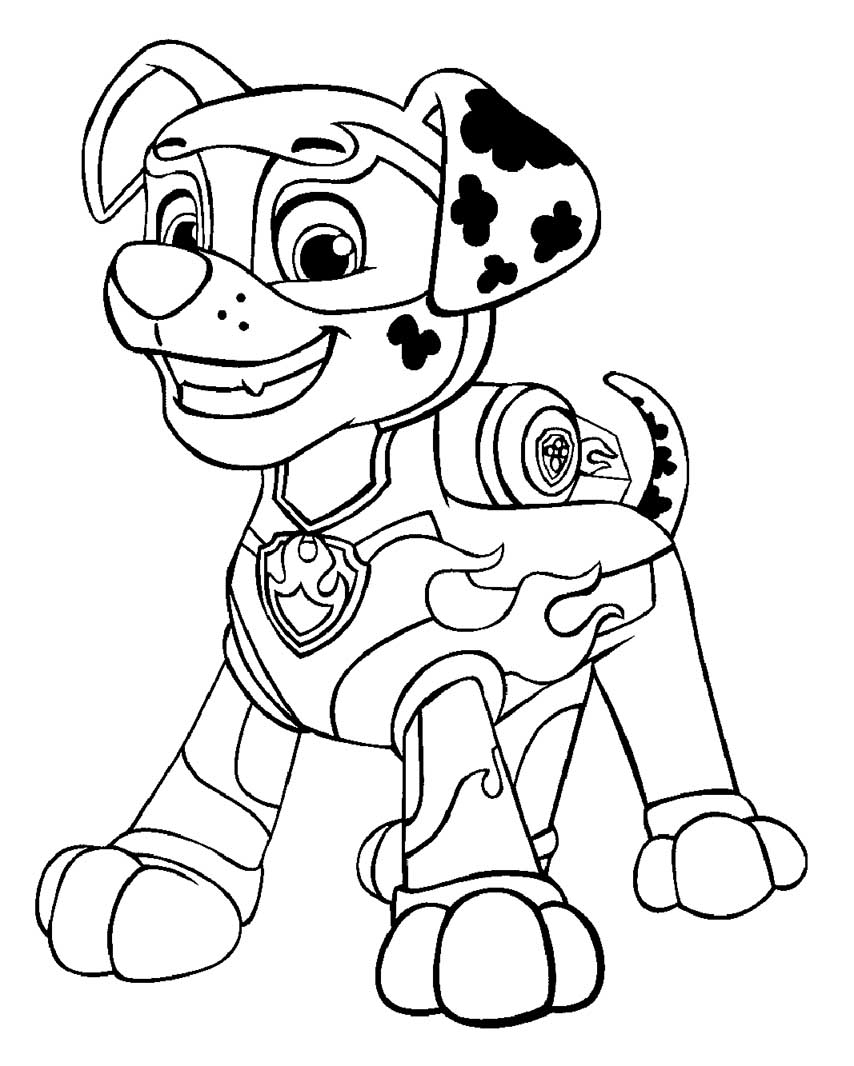 188+ Mighty Paw Patrol Coloring Pages Printable 30