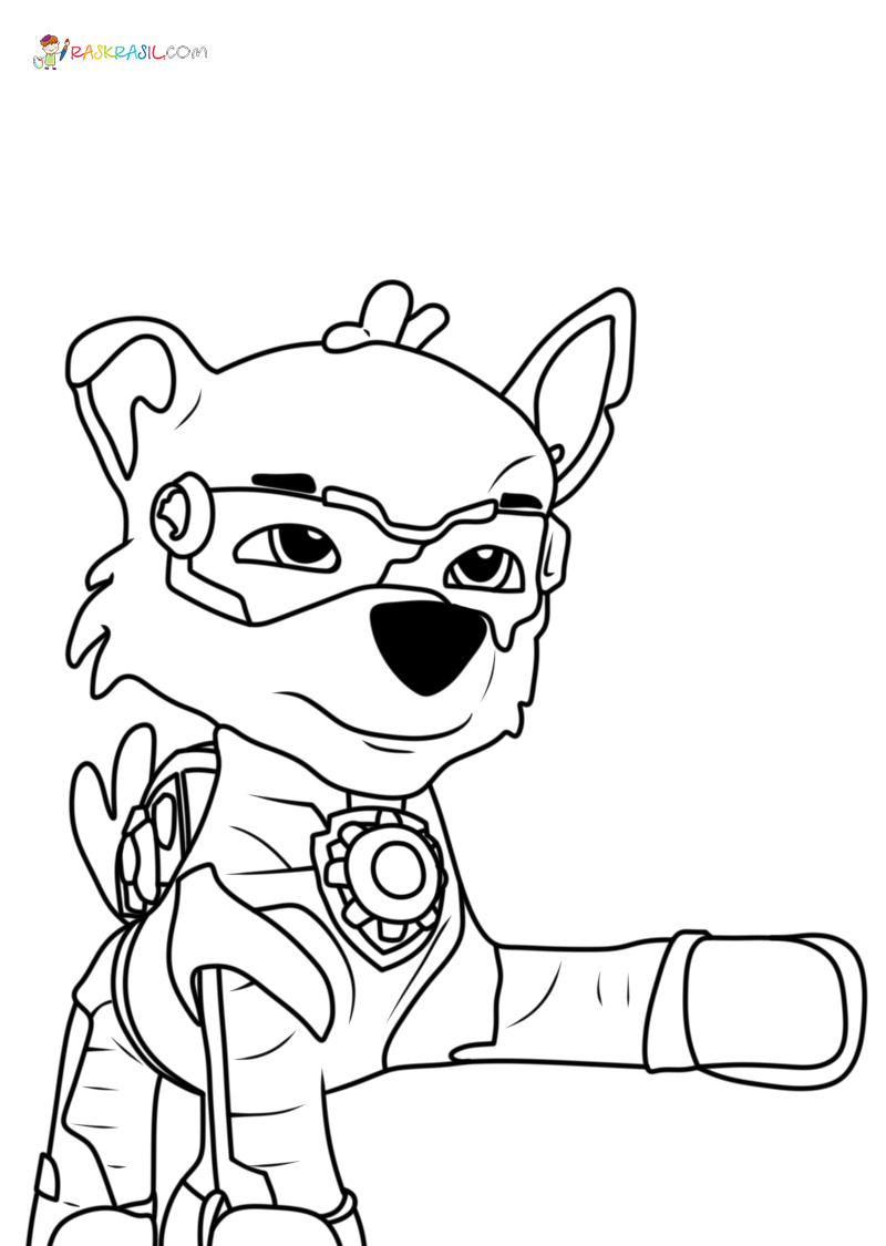 188+ Mighty Paw Patrol Coloring Pages Printable 39