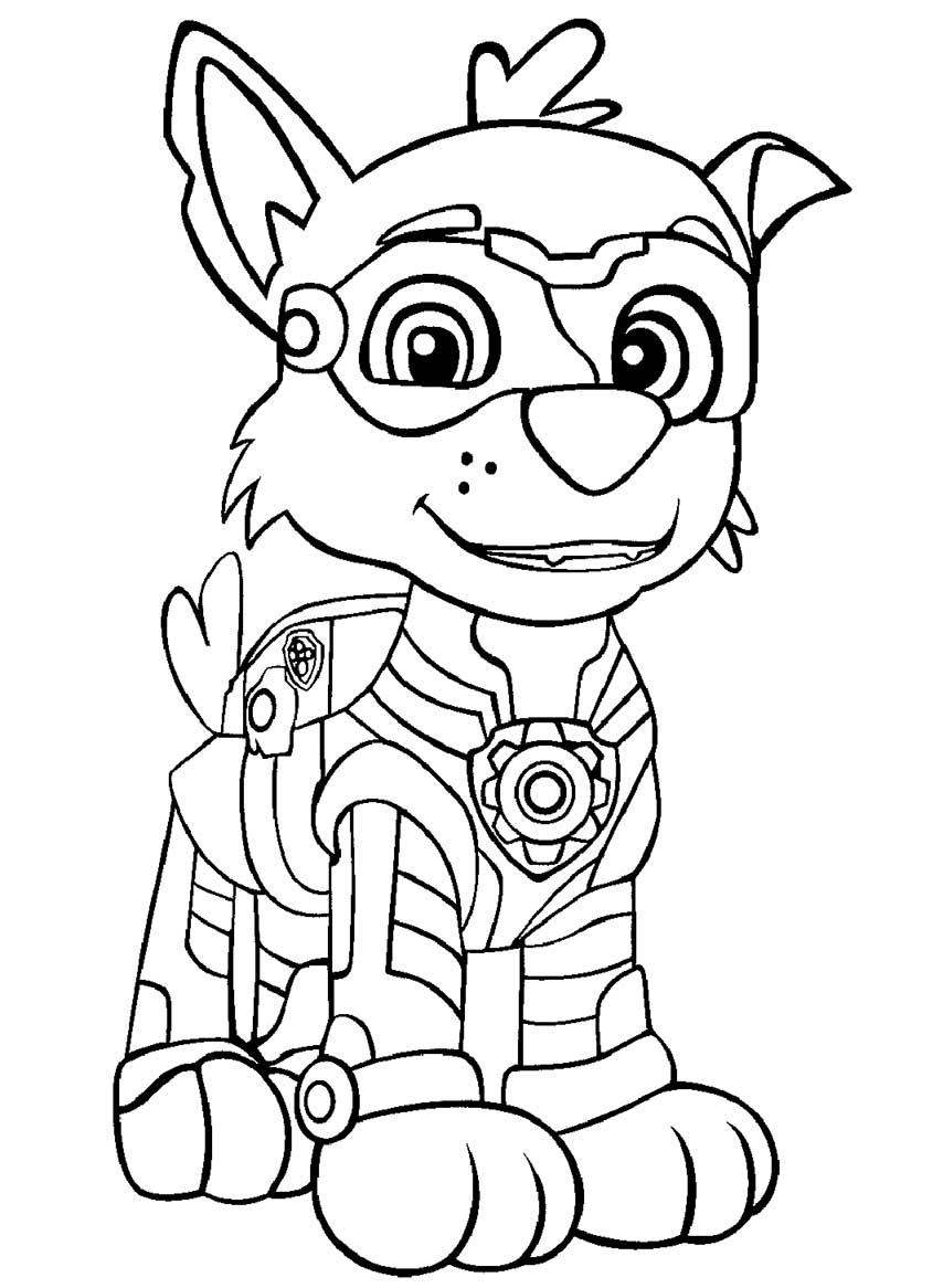 188+ Mighty Paw Patrol Coloring Pages Printable 46