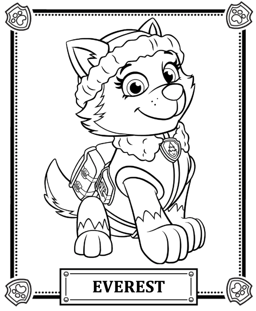 188+ Mighty Paw Patrol Coloring Pages Printable 8