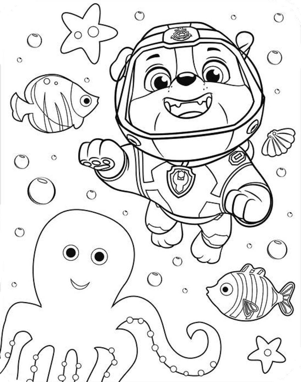 188+ Mighty Paw Patrol Coloring Pages Printable 86