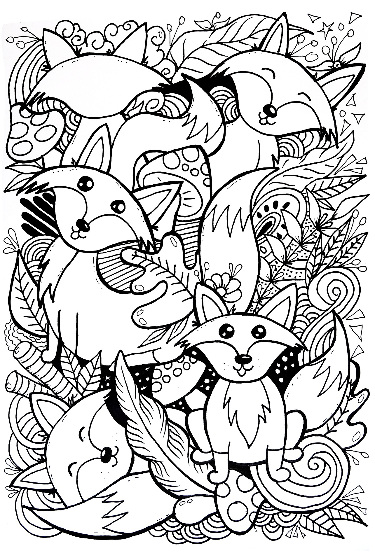 190+ Fox Coloring Pages Printable 101