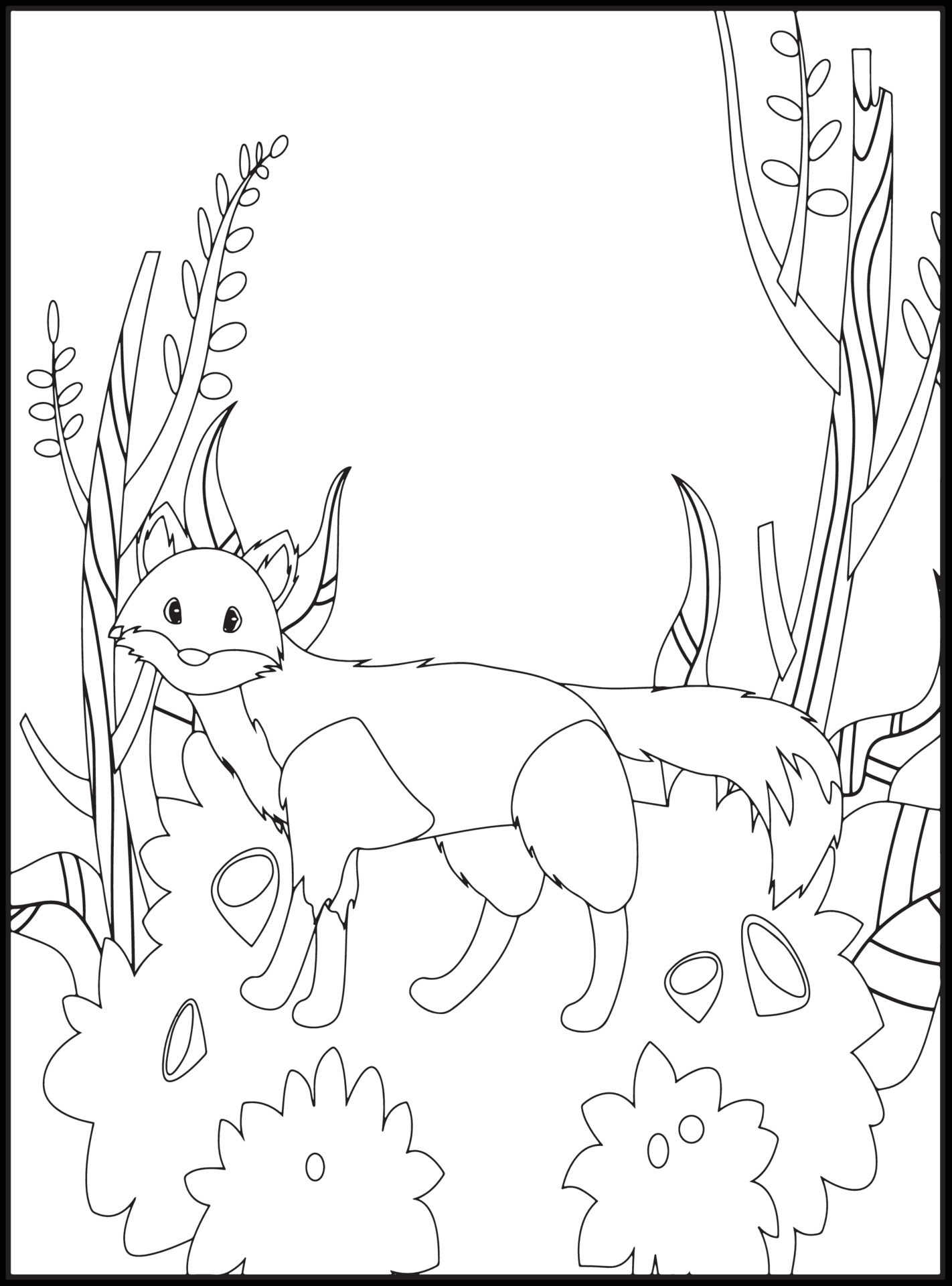 190+ Fox Coloring Pages Printable 107