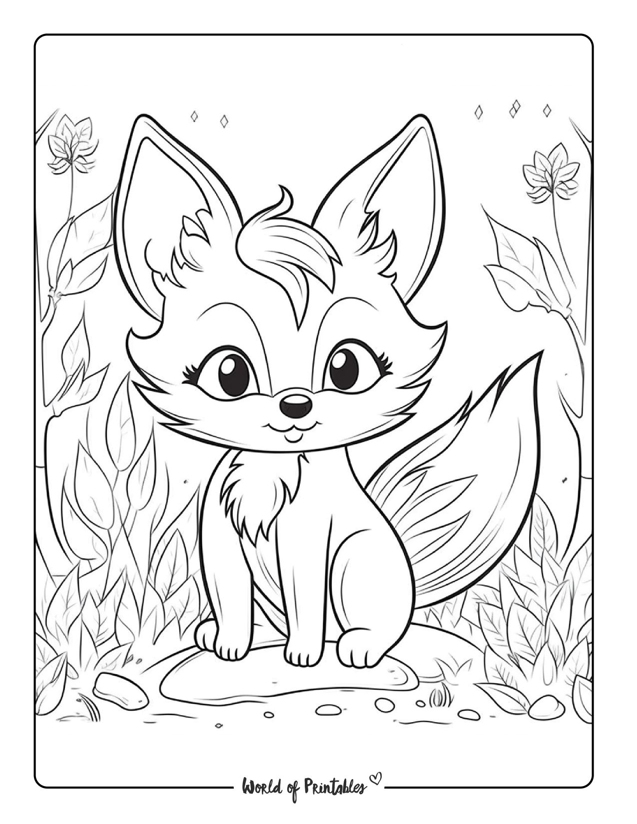 190+ Fox Coloring Pages Printable 12