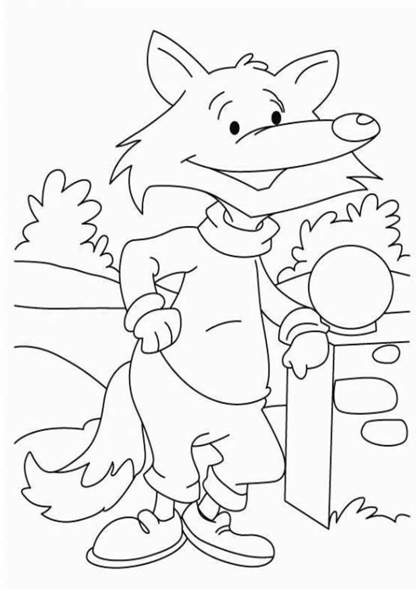 190+ Fox Coloring Pages Printable 125