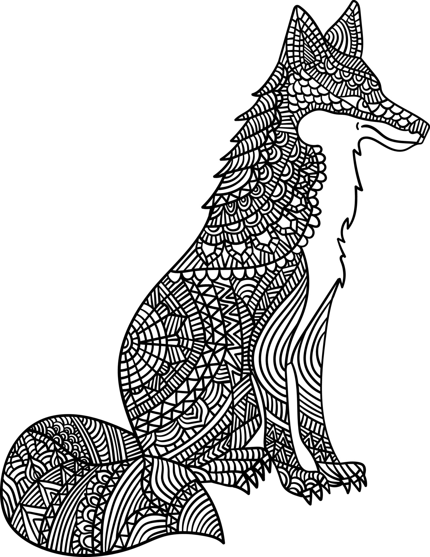 190+ Fox Coloring Pages Printable 127