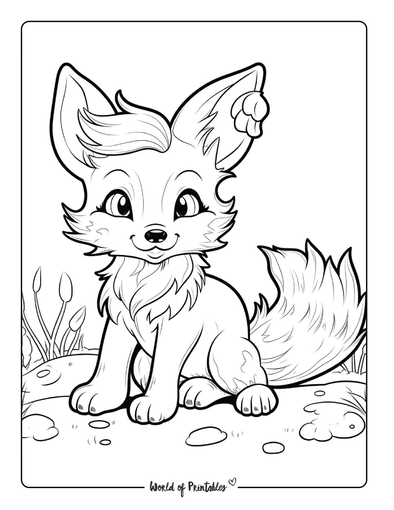 190+ Fox Coloring Pages Printable 128