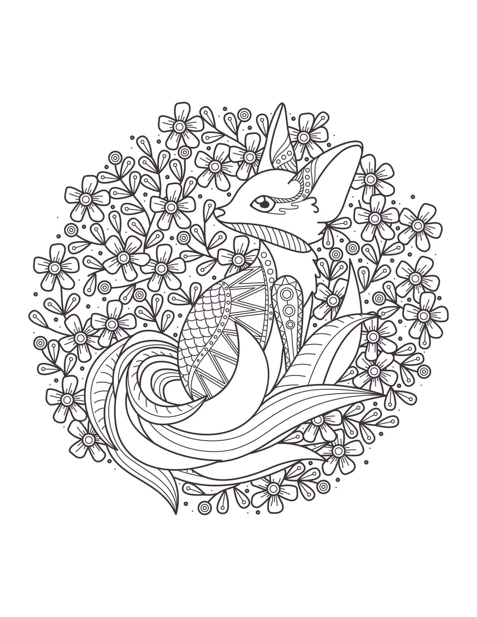 190+ Fox Coloring Pages Printable 145