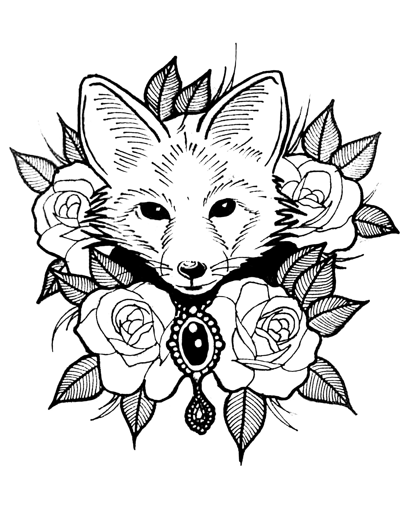 190+ Fox Coloring Pages Printable 17