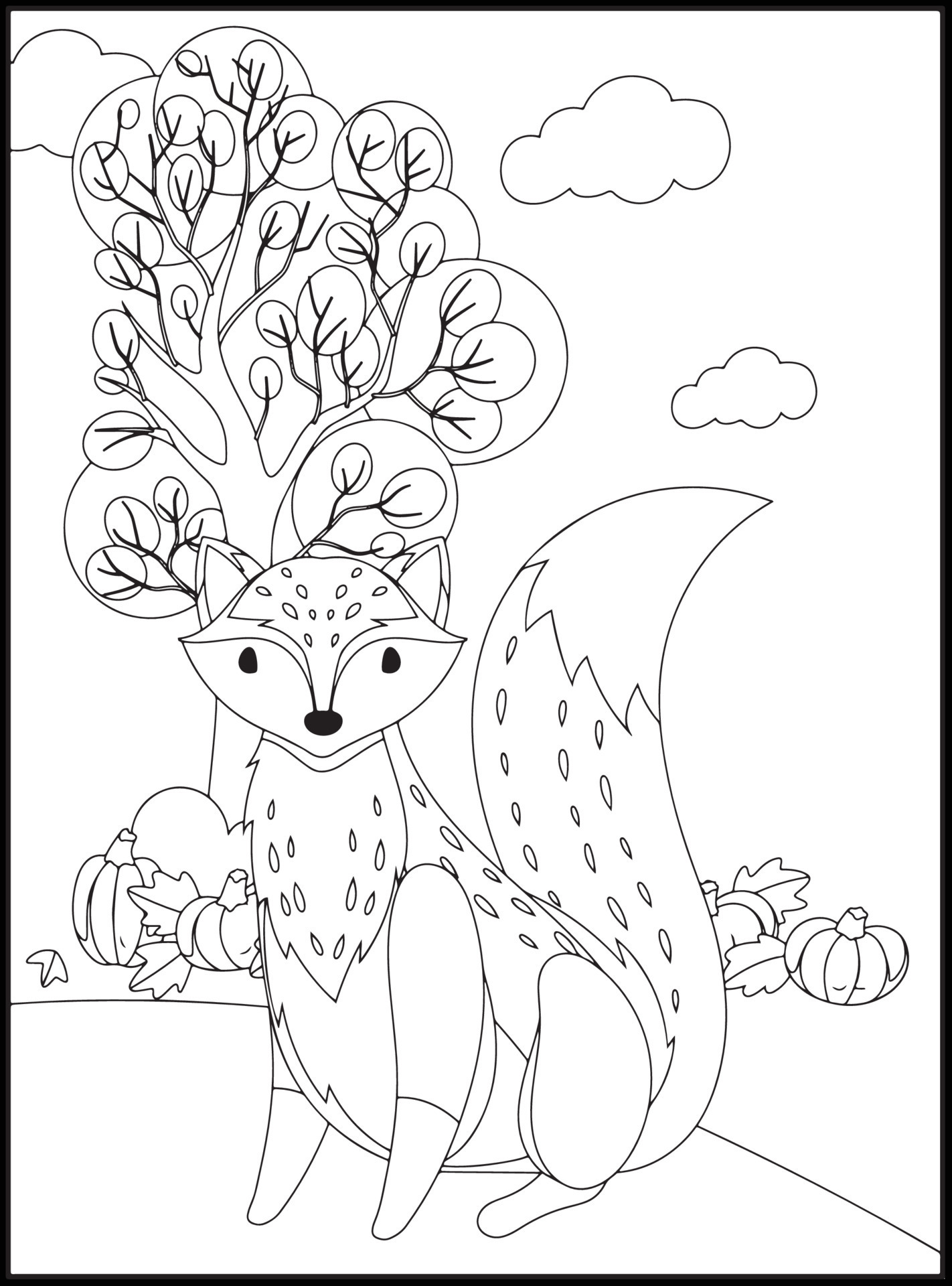 190+ Fox Coloring Pages Printable 179