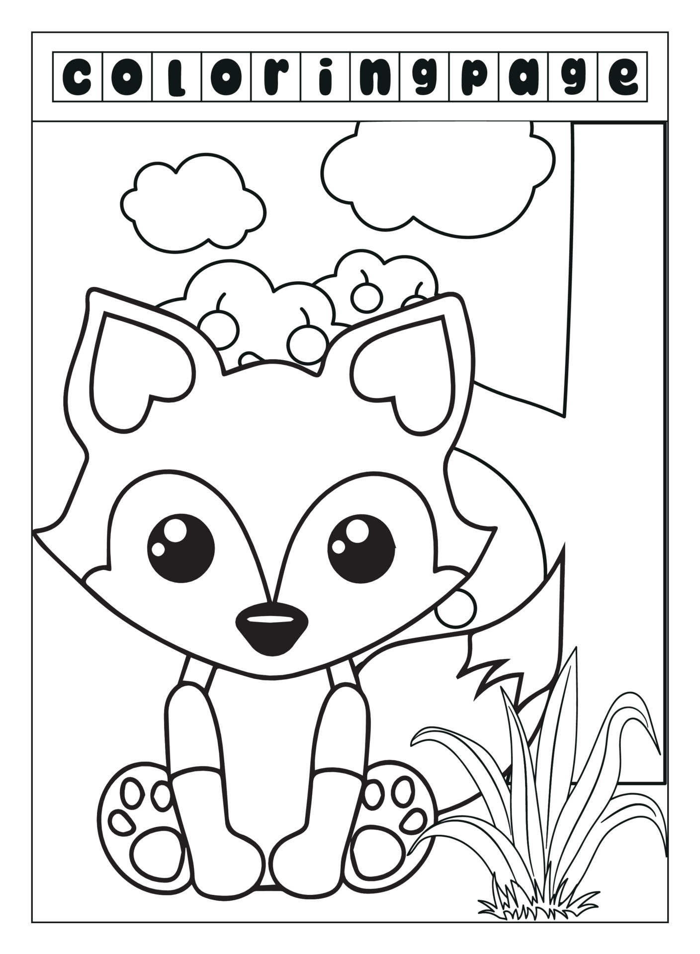 190+ Fox Coloring Pages Printable 183