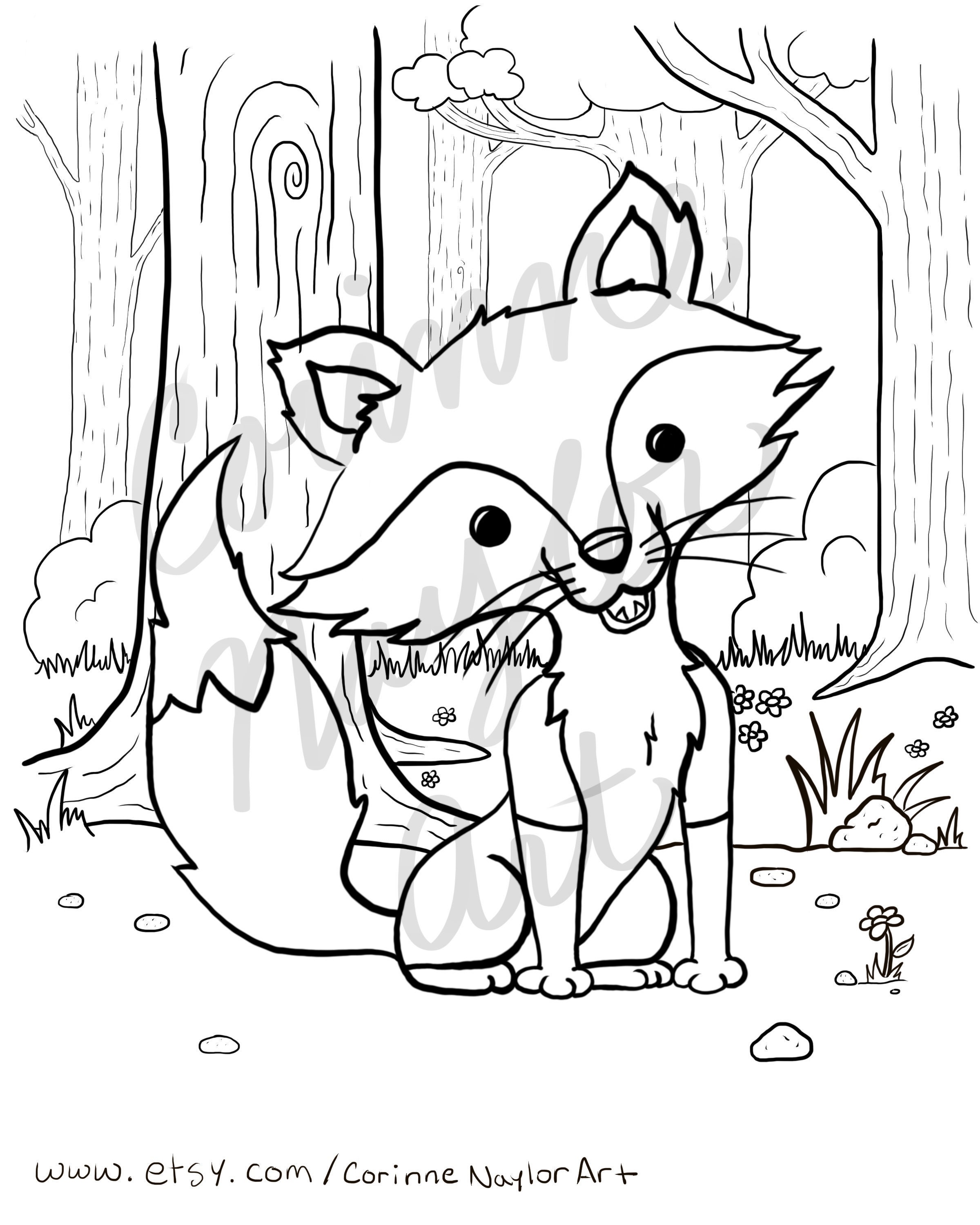 190+ Fox Coloring Pages Printable 185