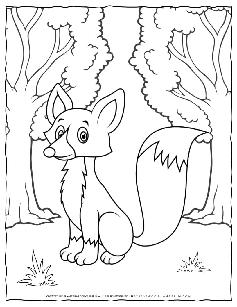 190+ Fox Coloring Pages Printable 25