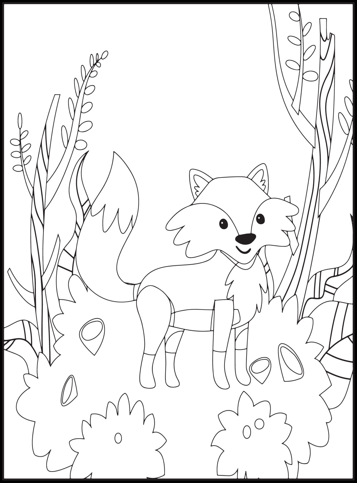 190+ Fox Coloring Pages Printable 27