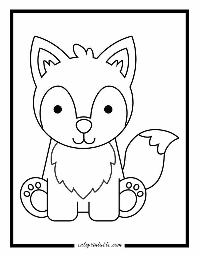 190+ Fox Coloring Pages Printable 28