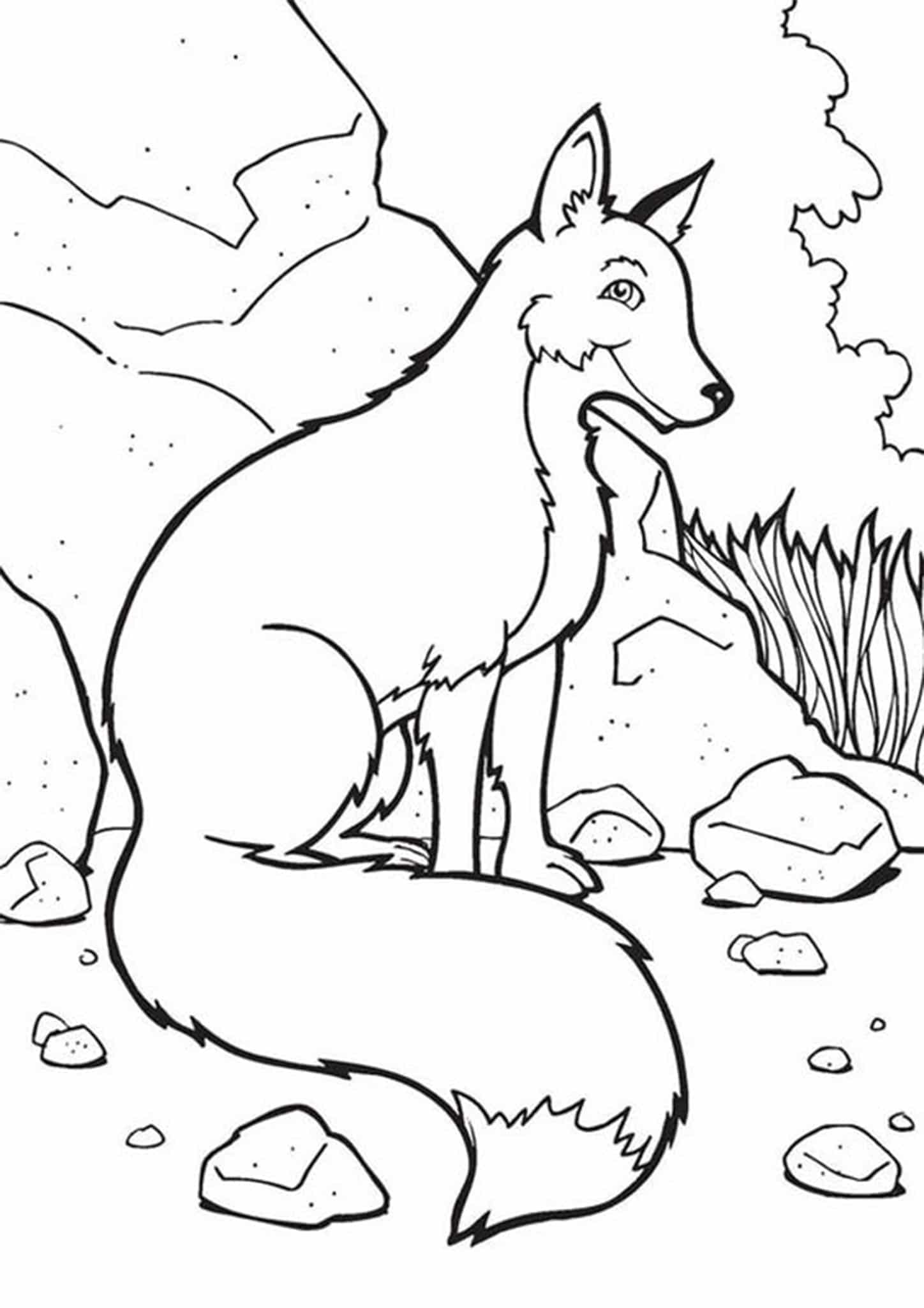 190+ Fox Coloring Pages Printable 31