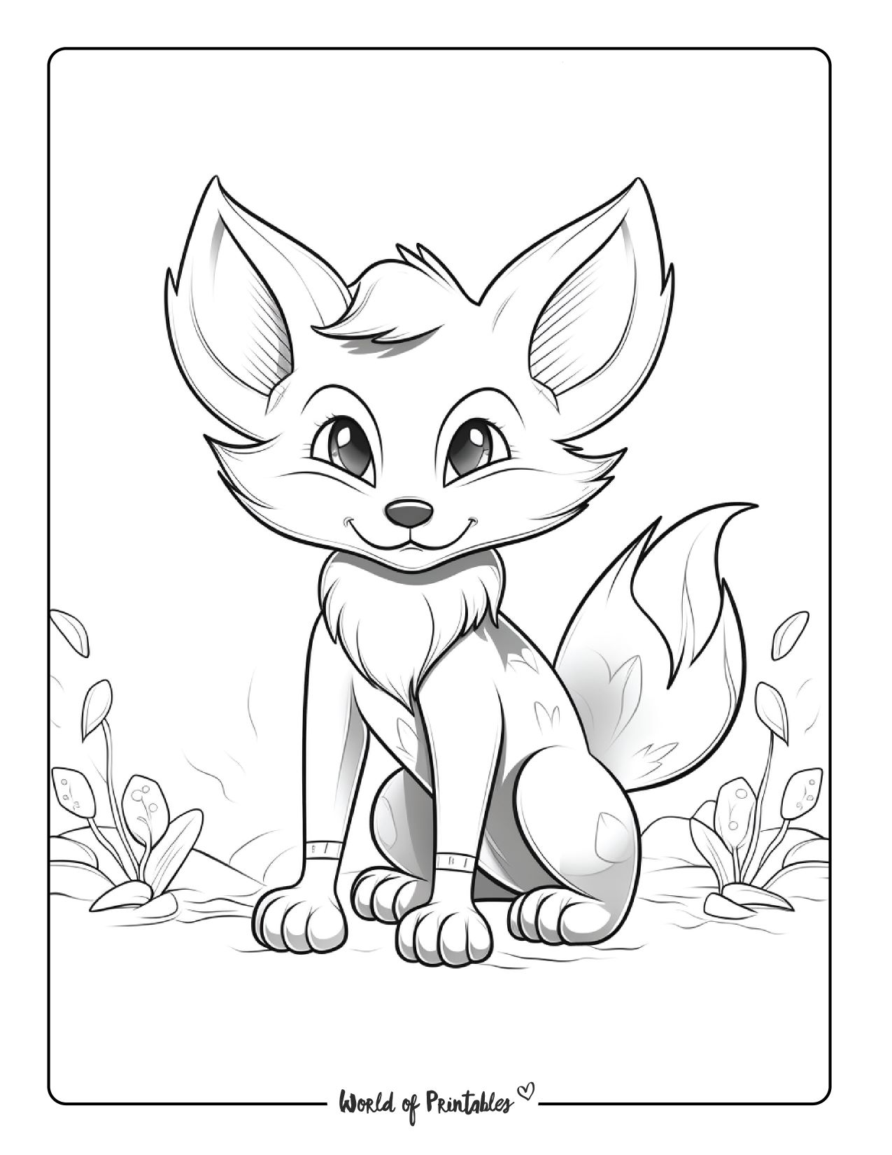 190+ Fox Coloring Pages Printable 50