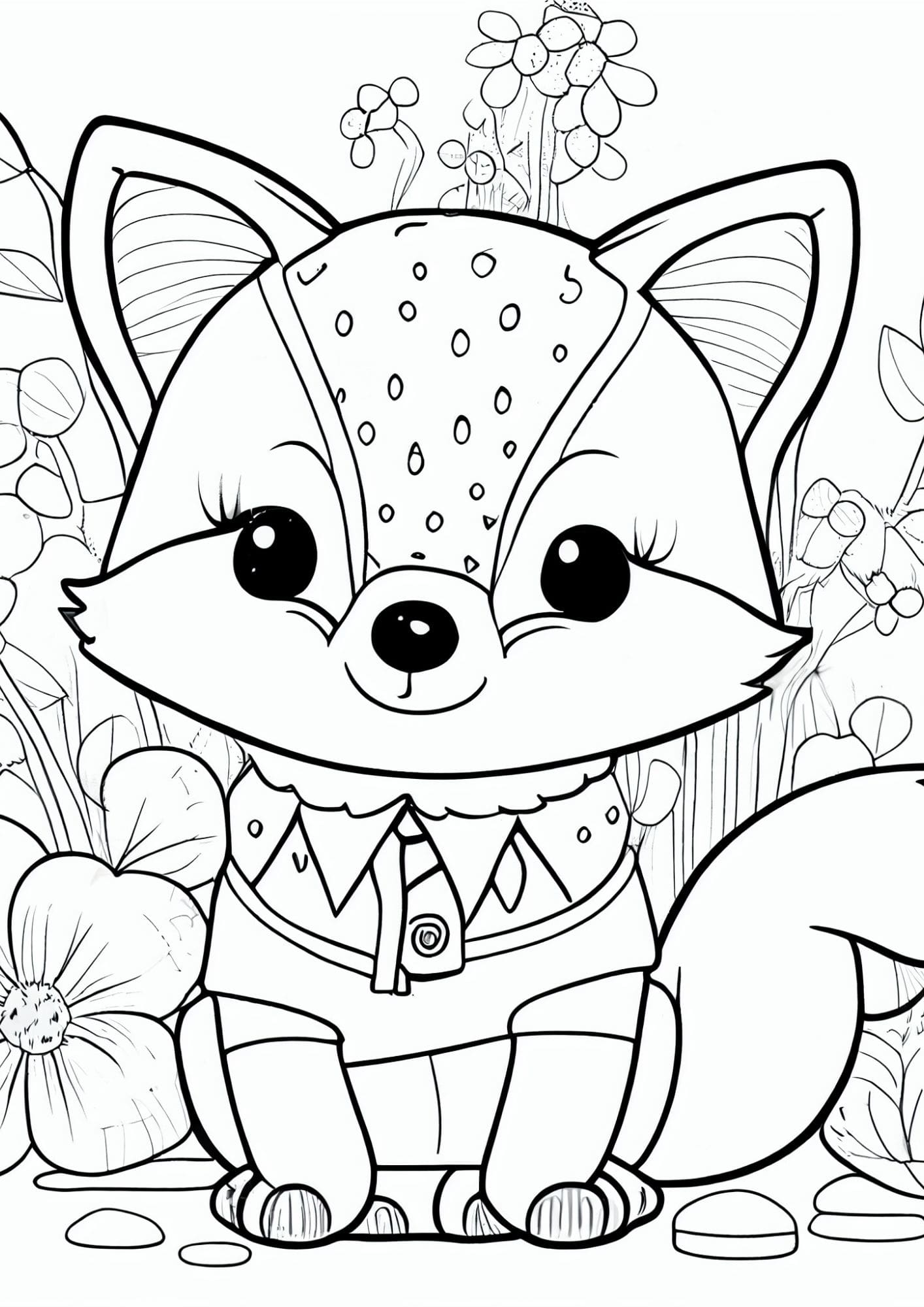 190+ Fox Coloring Pages Printable 52