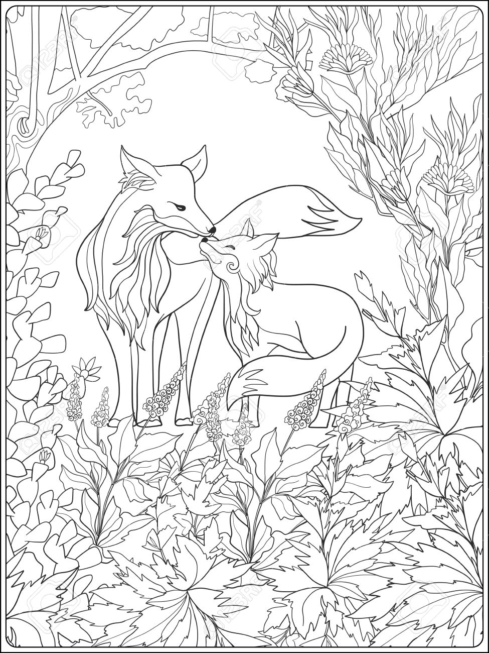 190+ Fox Coloring Pages Printable 65