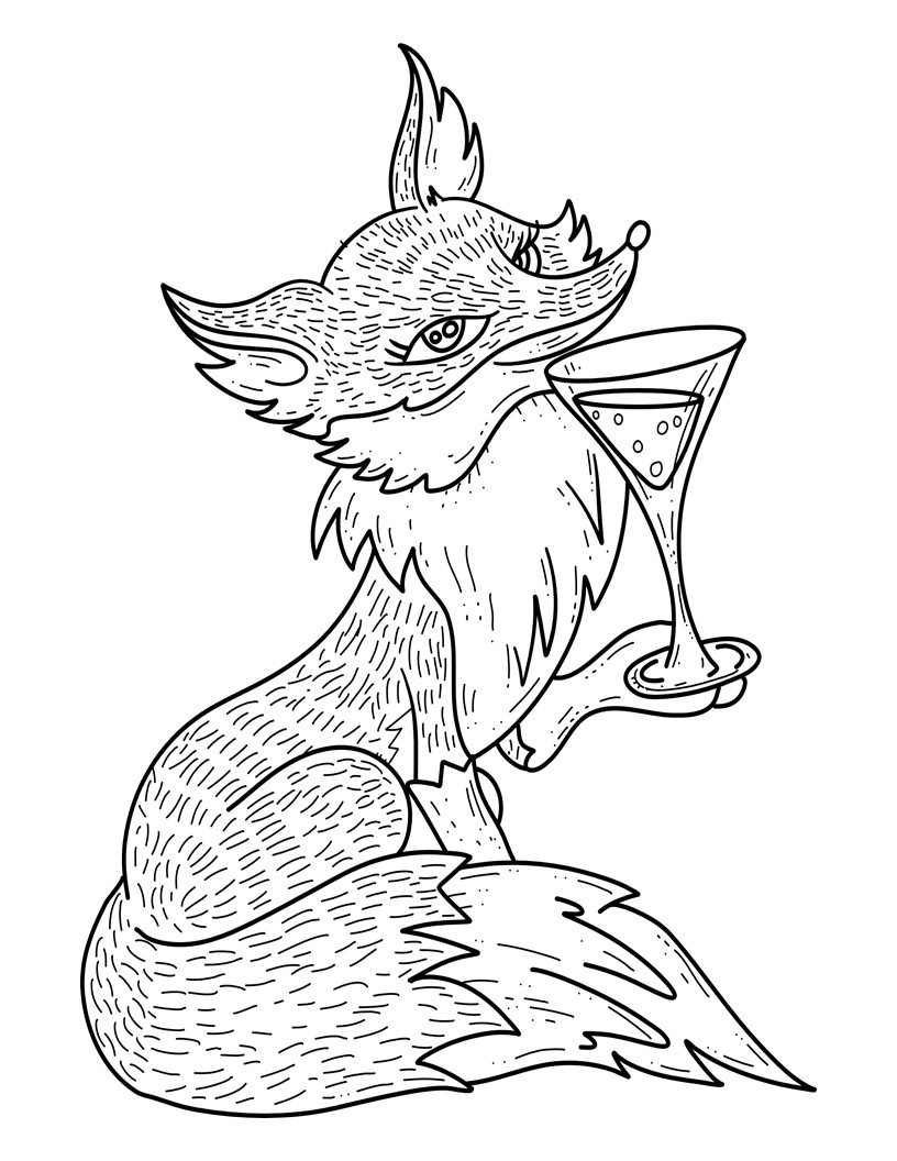 190+ Fox Coloring Pages Printable 73