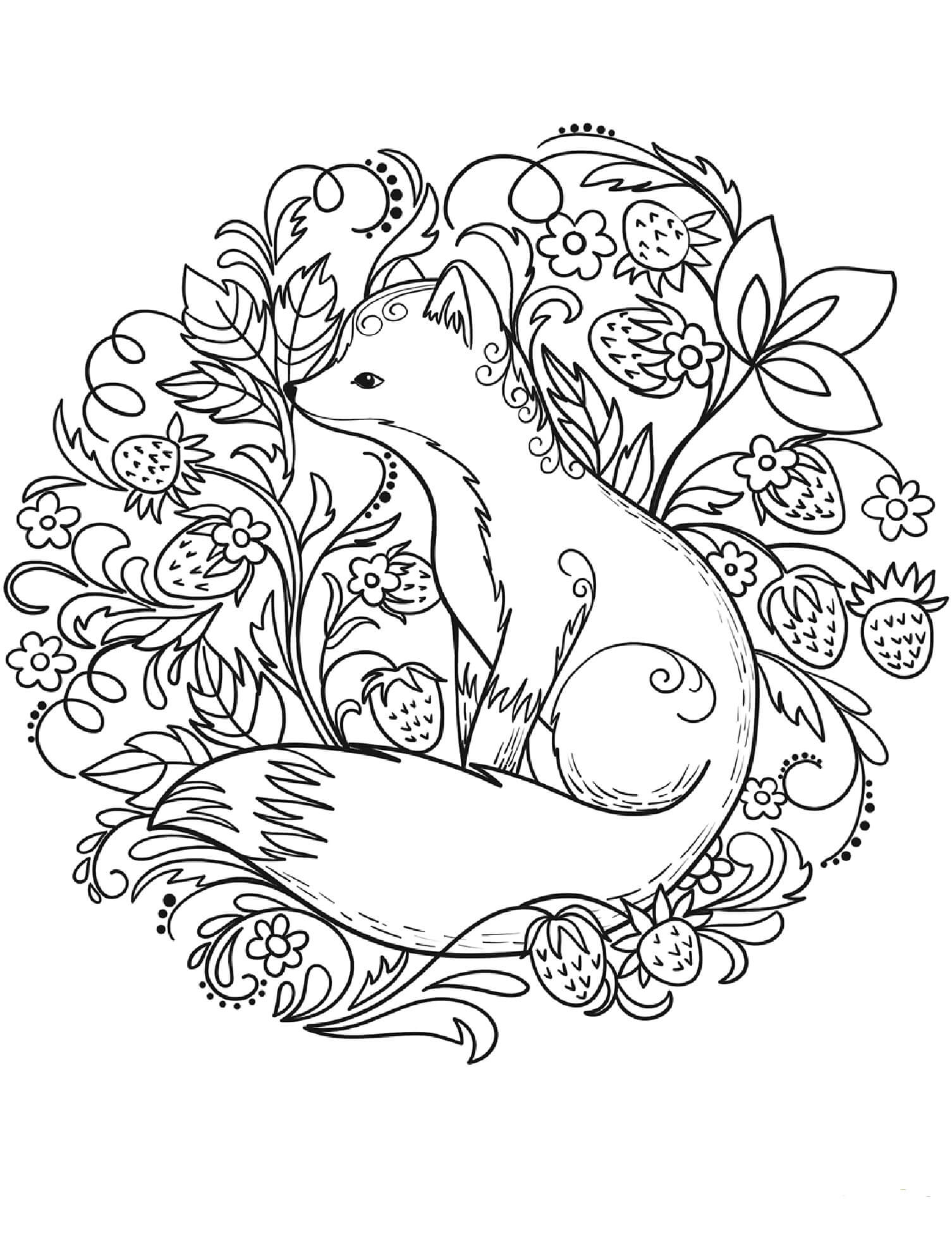 190+ Fox Coloring Pages Printable 83